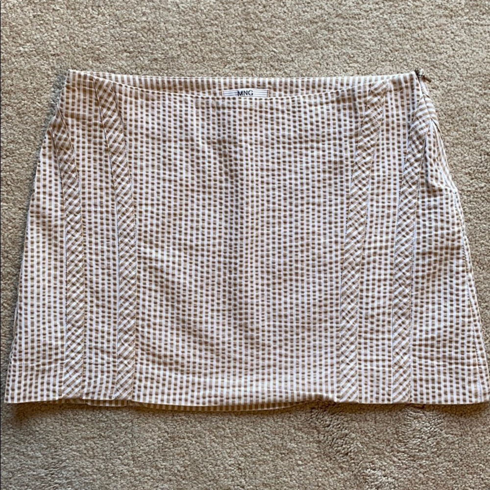 Seersucker mini skirt